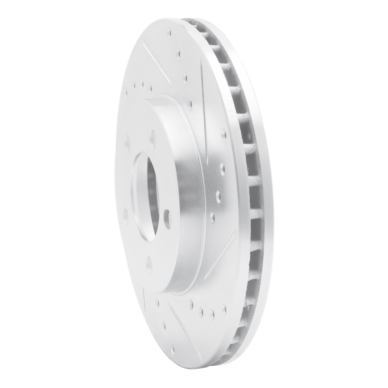 Ford Windstar Brake Rotor (1) - Front Right - R1 Concepts - Drilled and Slotted - Silver - `91-`00